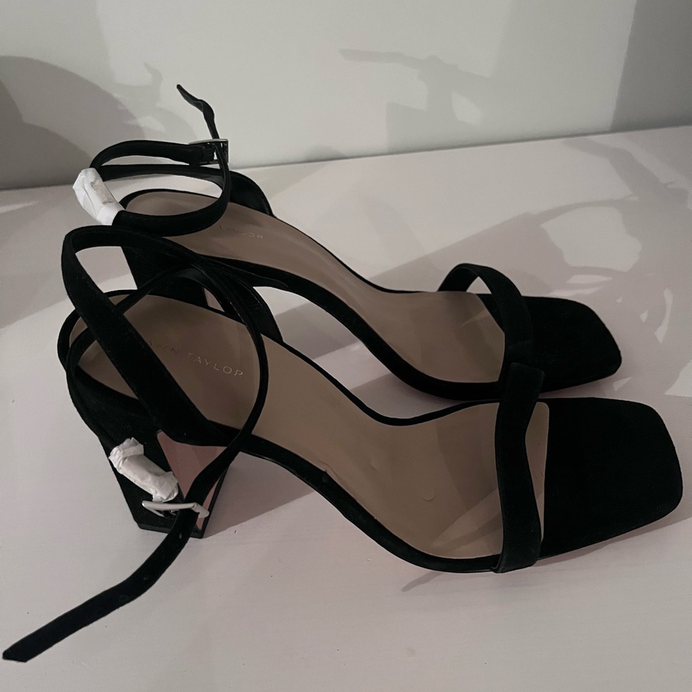 Ann Taylor Black Suede Sandals NEVER WORN!